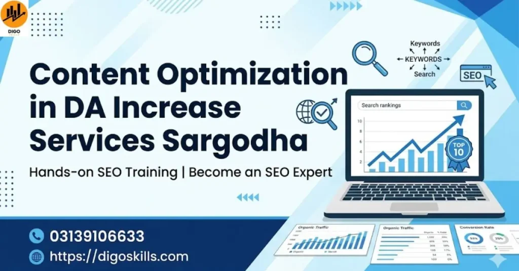 Content Optimization in DA Increase Services Sargodha