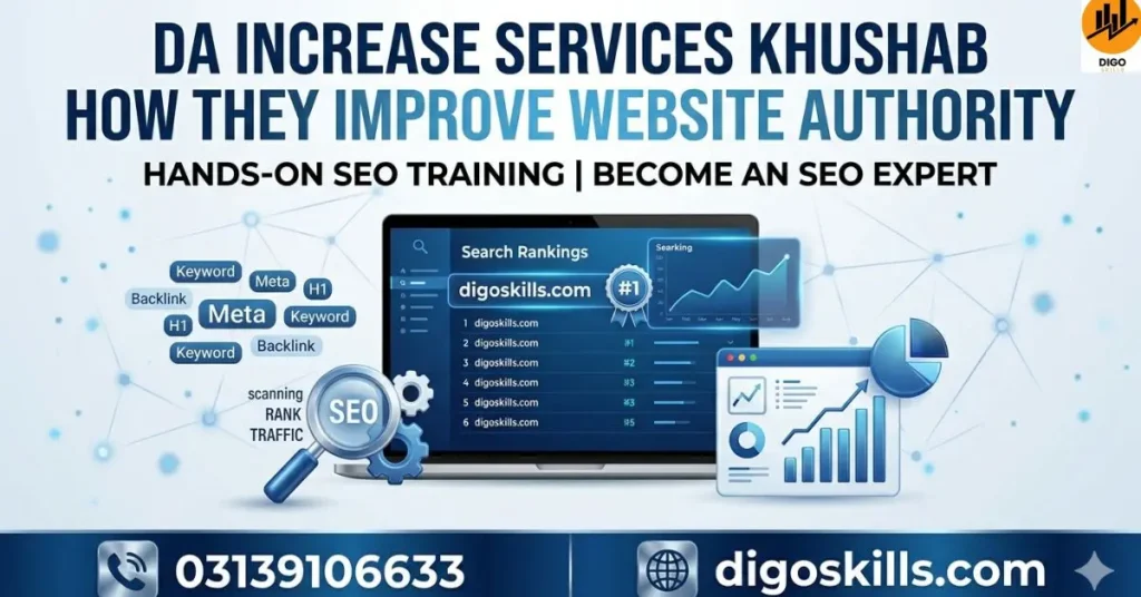 DA Increase services Khushab how they improve website authority