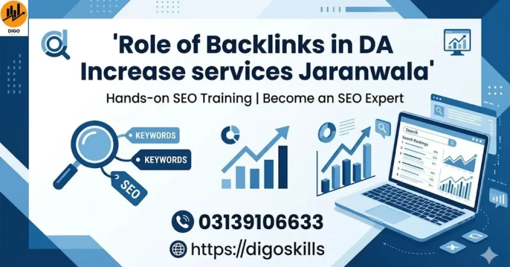 Role of Backlinks in DA Increase services Jaranwala