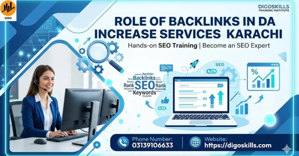 Role of Backlinks in DA Increase Services Karachi